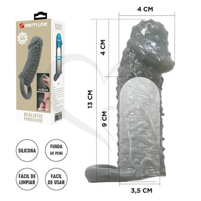 Funda para pene realistica de 13 cm de largo